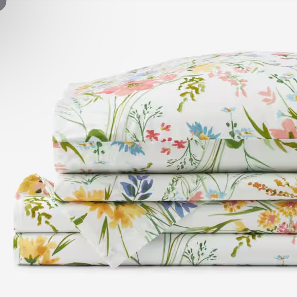 The Company Store Floral Impressions Queen Sheet Set